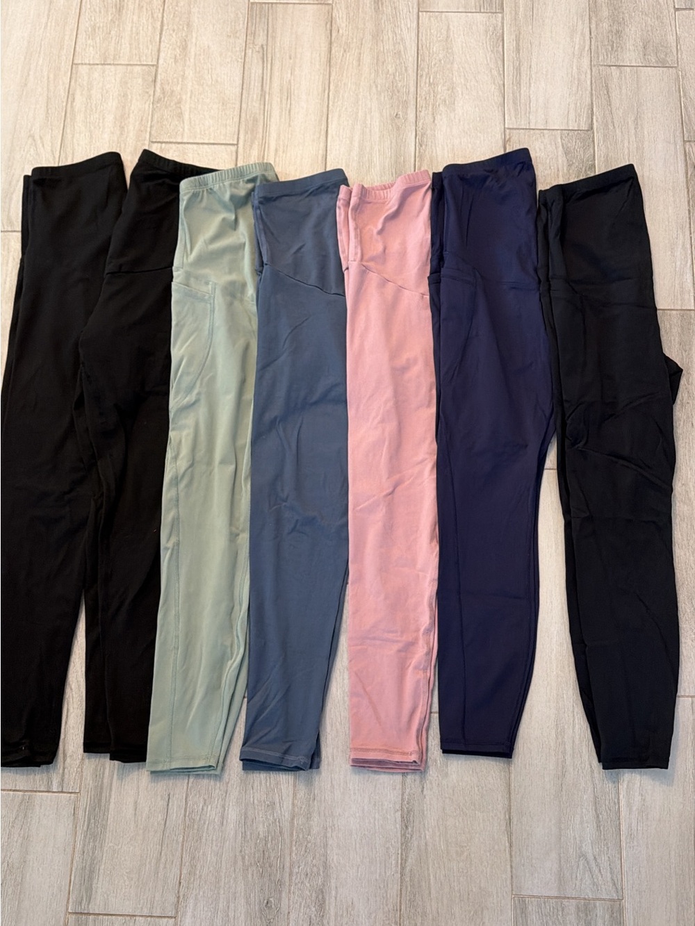 Maternity Leggings - Pink, Blue, Navy, Black, Sage